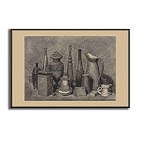 Framed Canvas Wall Art Still Life by Giorgio Mordian Canvas Prints Home Artwork Decoration for Living Room,Bedroom - 16x24 inches