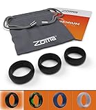 Silicone Wedding Ring Band for Men - 3 Sizes Included for Perfect Fit - German Made Molds and Highest Medical Grade Silicone for Ultimate Strength and Comfort for Your Active Lifestyle (Black, 11 (includes 10-11-12 sizes))