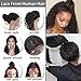 Ucrown Hair 13x6 Lace Front Wigs Brazilian Body Wave Human Hair Wigs For Black Women 150% Density Pre Plucked with Baby Hair Natural Black (30inch)
