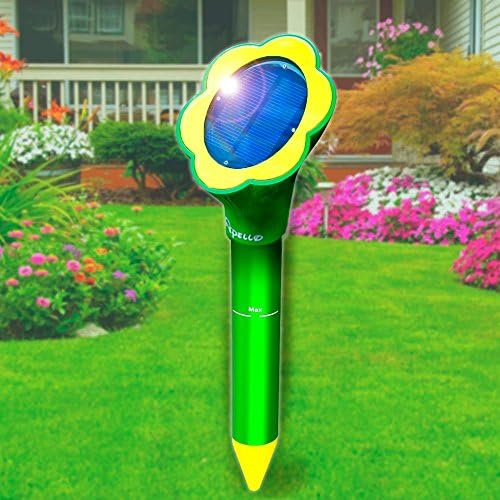 Apello Solar Mole Repellent Rodent garden fun vole repellent Repel Chipmunk Vole Gopher Humane Ultrasonic Pest Repeller Can Be Used With Organic Garlic No Killing Like Mole Traps Killer