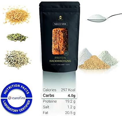 Seed Mix - Mezcla para hornear pan de proteínas 3x200g. | 4g ...