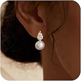 SELSHE SELSHE Dangle Earrings for Women, 14k Gold Plated Pearl Drop Earring Dainty Gold Earrings for Women Trendy Cute Prom Bridal Earring Long Wedding Pearl Earring Formal Jewelry
