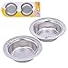 2PCS Kitchen Sink Strainer With Handle Stainless Steel Garbage Portable Strainer Basket By HOXHA, Large Wide Rim 4.3