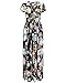 OUGES Womens' V-Neck Pattern Pocket Maxi Long Dress
