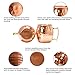 Copper Mugs Moscow Mule Set of 2 – 100% Real Pure Hammered Copper│16oz│2 Premium Drinking Copper Cups + 2 Solid Copper Straws + 2 Wooden Coasters + 1 Shot Glass & Recipe Book in the Deluxe Gift Box