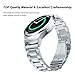 V-MORO Compatible with Gear S2 Bands Solid Stainless Steel Metal Replacement Band With Adapters For Samsung Gear S2 Smart Watch (Metal Silver)