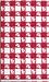 Creative Converting Plastic Stay Put Banquet Table Cover, 29 by 72-Inch, Red Gingham - (37488)