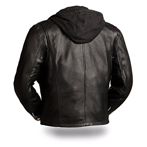 First Manufacturing mens Street Cruiser Leather Jacket(Black,5X-Large),1 Pack