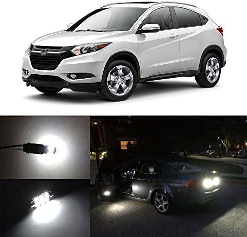 D15 Lighting White LED Interior Package Kit + Reverse + License Plate Light For 2016-2018 Honda HRV (12 Pieces)