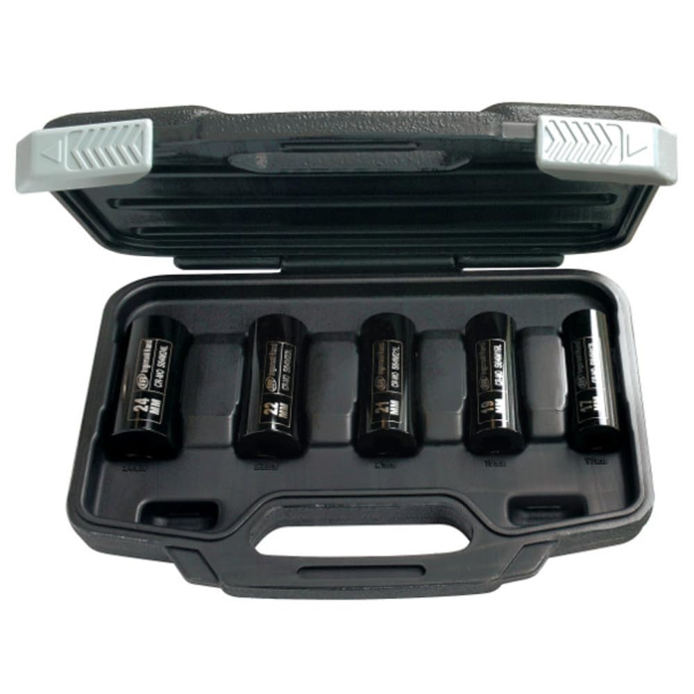 Ingersoll Rand SK4M5LN Metric Deep Impact Socket Set – 1/2" Drive, Set of 5, Heavy-Duty Design for Superior Performance