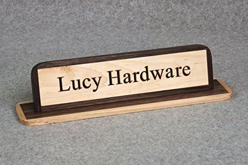 Name Plate for Desk - Deluxe Version - Custom Wooden Personalized Executive Name Plate - Made to Order - Walnut and Maple Woods