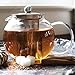 Glass Teapot Kettle w/Stainless Steel Tea Infuser 33.8oz for Loose Leaf Tea + 2 Glass Tea Cups + Japanese Bamboo Tray | Microwave & Stovetop Safe by Tynx