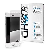 iPhone SE & 5/5c/5s intelliGLASS HD - The Smarter Apple Glass Screen Protector by intelliARMOR To Guard Against Scratches and Drops. HD Clear With Max Touchscreen Accuracy.