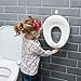 Potty Training Seat for Boys and Girls - Toddler Toilet Seat - Portable Travel Potty Seat - Toilet Training Seat Adapter - Potty Trainer for Kids - Baby Potty Ring Toilet Trainer by Oxlay. White/Gray
