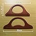 Ownstyle Hollow Out Carve Patterns Wood Purse Handle 2 Pcs