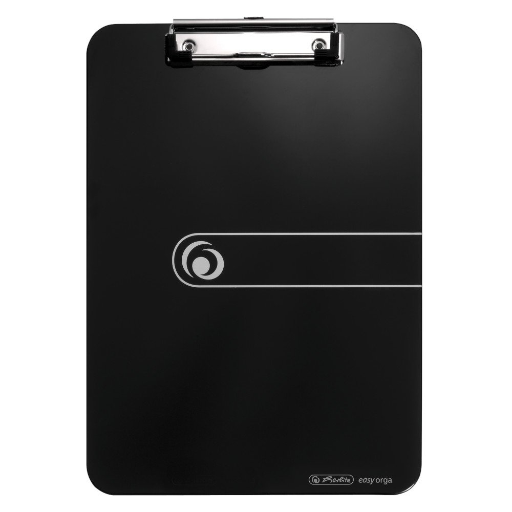 Herlitz 10842409 Clipboard A4 Kraft Paper Cover with Clip Mechanism and Hanging Hole, FSC Mix. Assorted Colours. Black