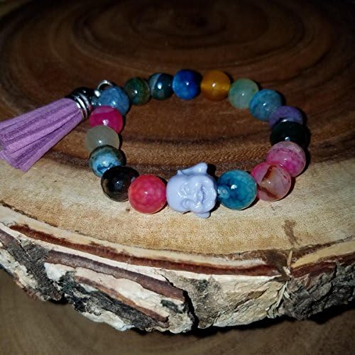 Genuine Semi Presious Buddha Meditation, Namaste , Positive Energy, Healing Energy, Stabilizing, Yoga Bracelet