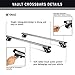 Roof Rack Crossbars 54” Universal Locking Crossbars by Vault - Carry Your Canoe, Kayak, & Cargo Safely with Aerodynamic Design - Mounts to The Rooftop of Your Car or SUV