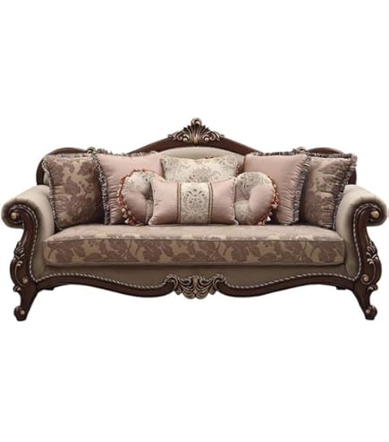 Amazon.com: ACME Furniture Mehadi Sofa,Tan and Floral Fabric