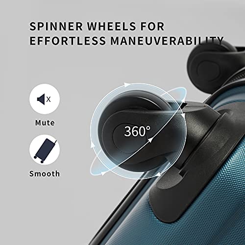 Merax luggage sets of 3 with TSA Lock and Spinner Wheels, Hardshell