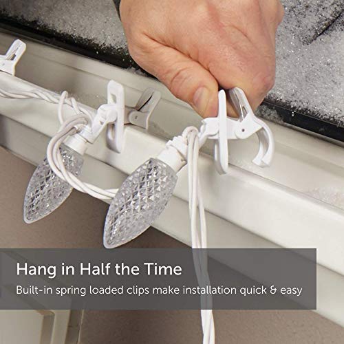 Noma C9 LED Quick Clip Christmas Lights Builtin ClipOn String