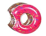UCLEVER 2 Packs Donut Pool Float Inflatable Swimming Ring for Children Kids 3-8 Years( Strawberry & Chocolate)