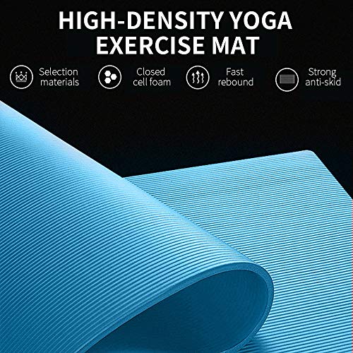 Luopei-Yoga-Mat-Non-Slip-Exercise-Mat-Odorless-Durable-and-Lightweight-6025cm-with-Elastic-Band-for-beginner-Home-Gym-Fitness