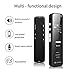 Tenswall Digital Voice Recorder Pen Double Microphone & Sound Recorder Dictaphone Rechargeable 8GB USB Rechargeable MP3 Player