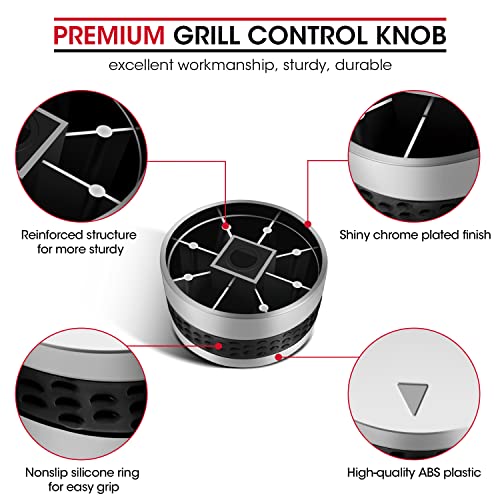 Unicook Grill Control Knobs Replacement 2 Pack, Gas Grill Burner Knob