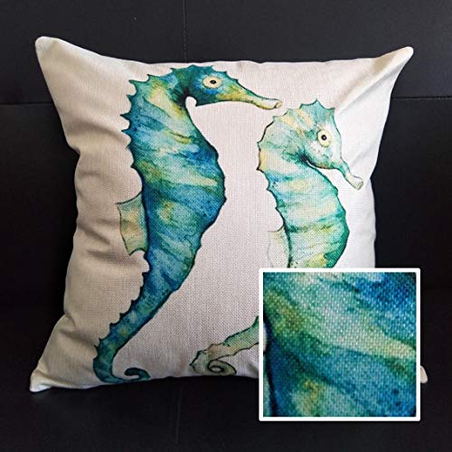Outdoor Decorative Throw Pillow Cover 18x18 inch, Patio Sea World Turtle Pillow Cushion Cases for Couch, Sofa, Bed…