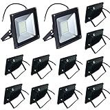 10-Pack 50W LED High Quality Floodlight,Low-energy Warm White Spotlight,IP65 Waterproof Outdoor&Indoor Security Flood Light Landscape Lamp