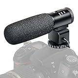 Camera Microphone, Besteker Camcorder Mic Professional Stereo 3.5mm Recording Interview Microphone for DSLR Camera DV Recorder Camcorder