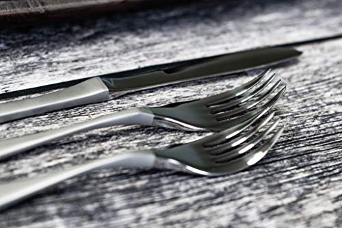Knork 212 Original Cutlery Utensils Flatware Set, 20 Piece, Duo Silver - Thumbnail 3