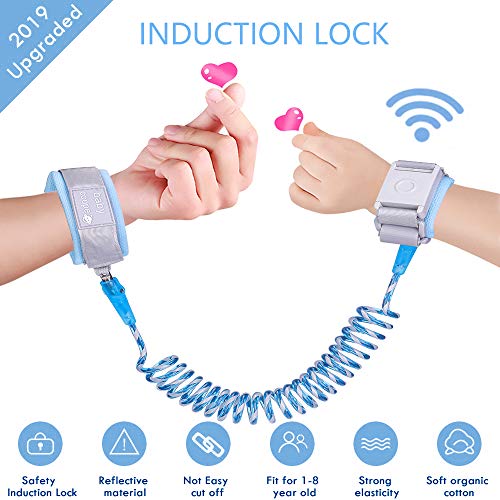 Toddler Safety Harnesses & Leashes, CGBOOM Kid Wrist Link with Induction Lock, Child Anti-Lost Wrist Leash Toddler Walking Belt, Night Reflective Assistant Strap for Baby & Kid - Thumbnail 7