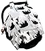 Dear Baby Gear Infant Carseat Canopy & Winter Cover - Doubles as Stroller Cover - Black Bears - Black and Grey - Plaid - 40
