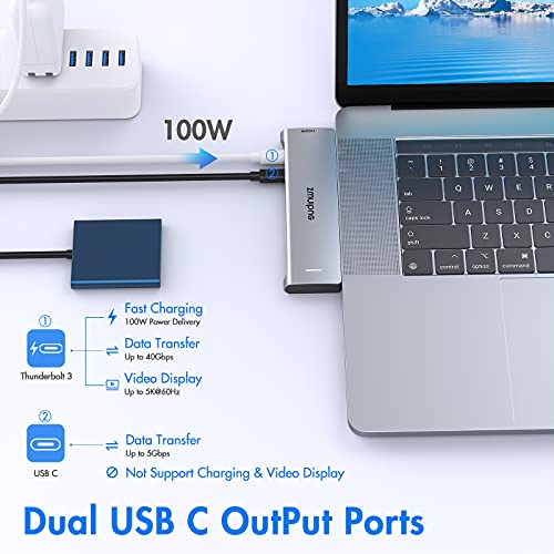 USB C Adapter for MacBook Pro, Air Multiport Accessories, 7 IN 2 Mac Adaptor with 4K HDMI,2 3.0,SD/TF, 100W PD USBC Hub Dongle Pro 2020/2019/2018 16" 15" 13" - Image 6