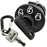 HD Switch 3 Position Starter Ignition Switch Replaces Cub Cadet, Troy-Bilt, MTD Craftsman 925-04228, 725-04228 - 2 Upgraded Keys & Free Carabiner