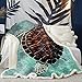 ARIGHTEX Turtle Blankets Green Turtle Fleece Sherpa Blanket for Kids Girls Boys Adults Beach Turtle Throw Blanket Sea Turtle Gifts for Women (50 x 60 Inches)