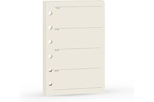 A7 Planner Refill, A7 Agenda Refill for Filofax,Undated, Monday Starts on Left, 6 Hole/100gsm, 45sheets/90pages,4.84 x 3.23'', Harphia(A7 Weekly Plan)