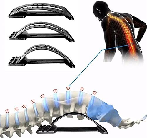 luckybuy168 Back Magic Stretcher Lower Lumbar Massage Support Spine Posture Corrector Black