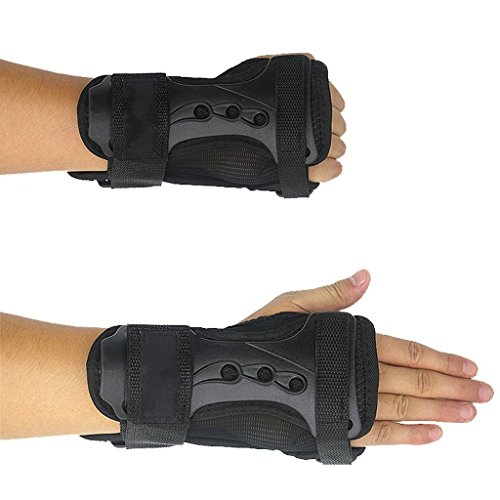 sea-junop Ski Snowboard Roller Skating Protector Gear Wrist Support Brace Guard （Black XL） - Thumbnail 2