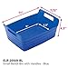 ECR4Kids Small Bendi-Bins with Handles, Stackable Plastic Storage Bins for Toys and More, Blue
