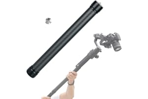AngelReally 36cm/14.17 inch Extension Pole Carbon Fiber Bar with 1/4"" Screw Compatible with DJI Ronin S, Ronin SC, OSMO Mobi