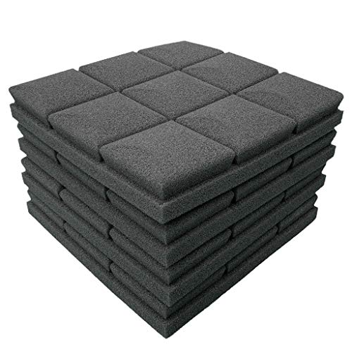 Gmgod❤️❤️New Level 4 Pack- Sponge Acoustic Panels Studio Foam Absorption Sponge Studio KTV Soundproof (Black) - Thumbnail 2
