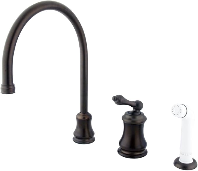 Kingston Brass KS3811BL llave de cocina extendida con pulverizador ABS