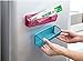 Chris.W 2Pack Small Mesh Magnet Storage Container Caddy Basket Holder for Whiteboard/Refrigerator/Microwave Oven Or Maganetic Surface(Blue)