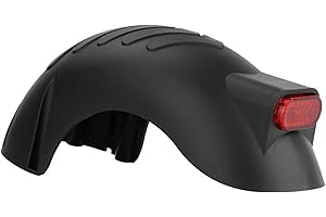 Electric Scooter Front/Rear Widened Mudguard with Brake Light for Electric Scooter Widened Mud Guard