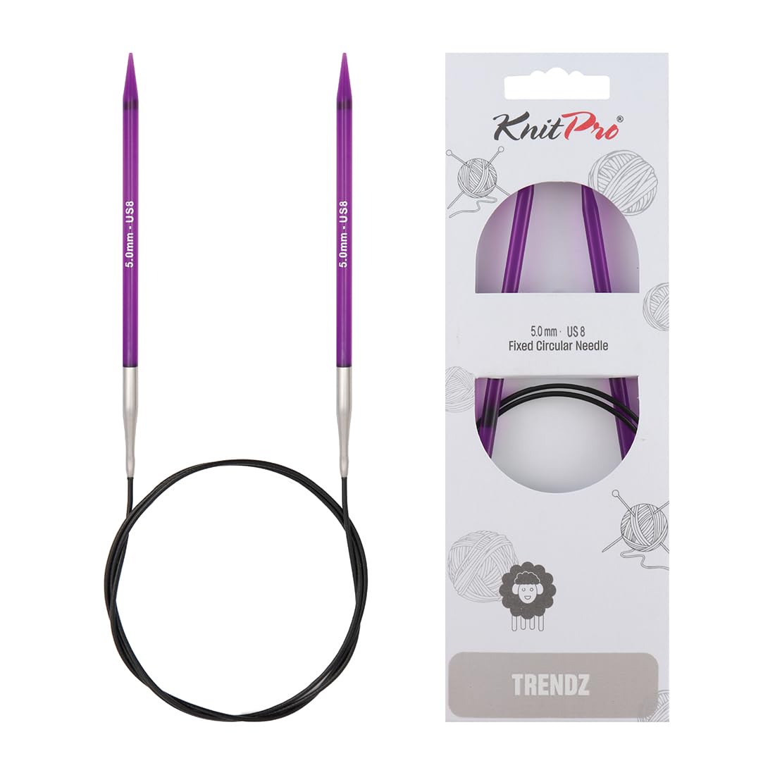 KnitPro Trendz Fixed Circular Needles 32" (80cm) | 5.00mm
