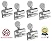 ALAZCO 6pc Premium Home Security Sliding Window Lock - Tamper Resistant Extruded Aluminum - Thumbscrew No Tool Needed