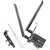 Ubit WiFi Card 6E 5400Mbps for Intel (6GHz&amp;5Ghz&amp;2.4GHz) PCIe WiFi Card, BT 5.3, PCIe Network Card with OFDMA,Ultra-Low Latency, Supports Windows 10/11 (64bit)